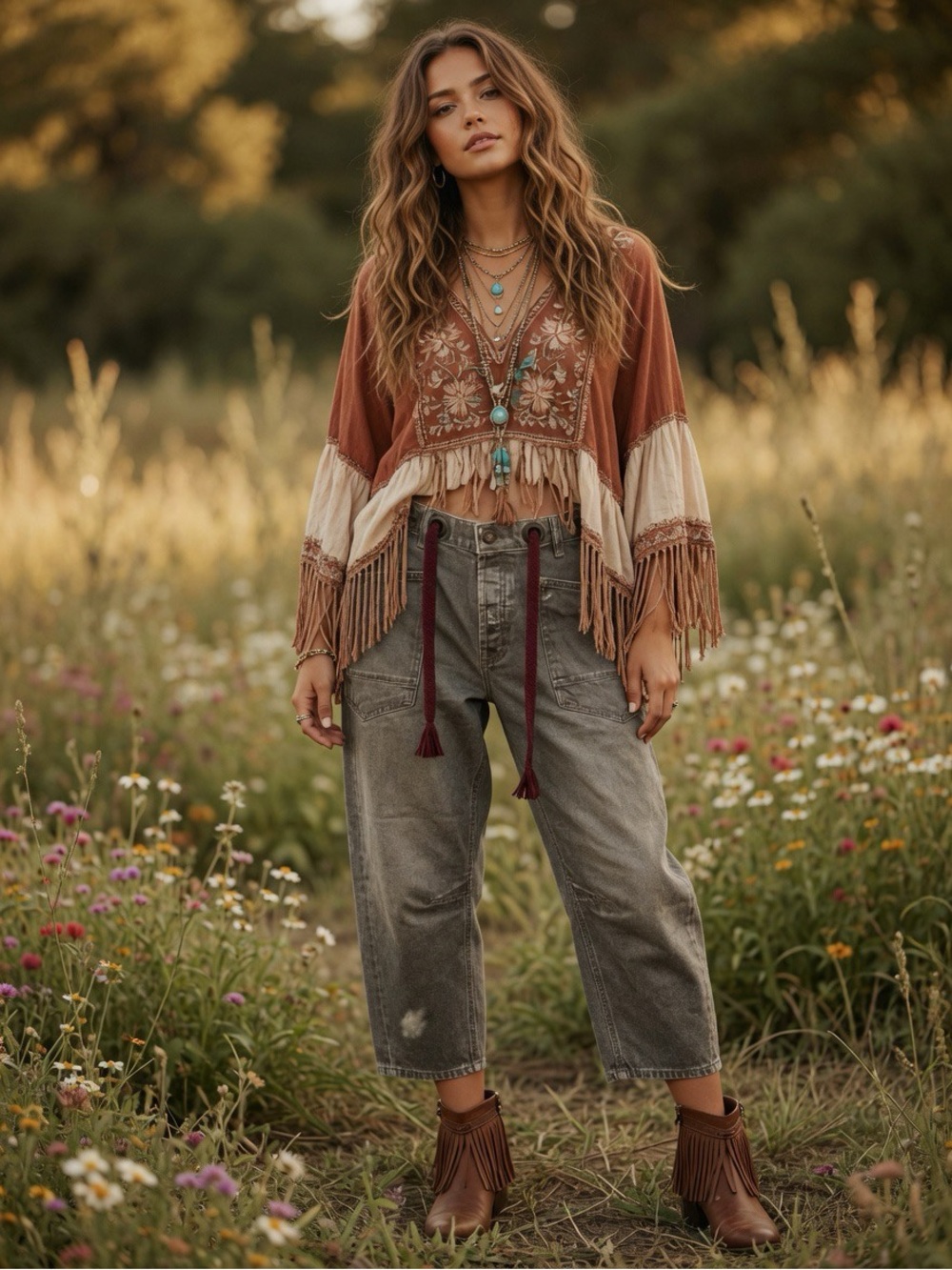 We The Free Moxie Low Slung Pull On Barrel Jeans Distressed Coated Gray